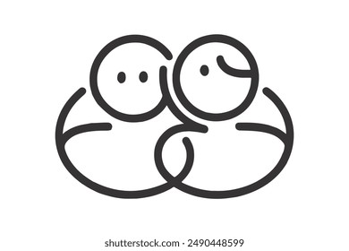 Happy friendship day vector logo