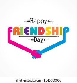 Happy Friendship day vector typographic design. Usable as greeting cards, posters, clothing, t-shirt for your friends.