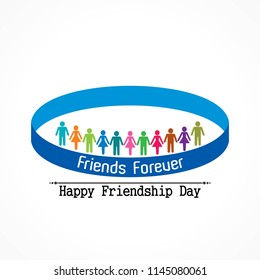Happy Friendship day vector typographic design. Usable as greeting cards, posters, clothing, t-shirt for your friends.