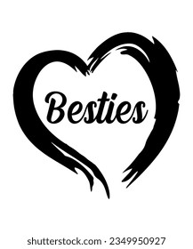 Happy Friendship day vector typographic design. Inspirational quotes about friendship. Usable as greeting cards, posters, clothing, t-shirt for your friends. Black and white.