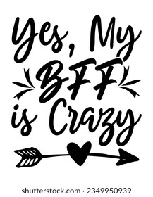Happy Friendship day vector typographic design. Inspirational quotes about friendship. Usable as greeting cards, posters, clothing, t-shirt for your friends. Black and white.