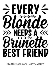 Happy Friendship day vector typographic design. Inspirational quotes about friendship. Usable as greeting cards, posters, clothing, t-shirt for your friends. Black and white.