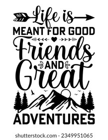 Happy Friendship day vector typographic design. Inspirational quotes about friendship. Usable as greeting cards, posters, clothing, t-shirt for your friends. Black and white.