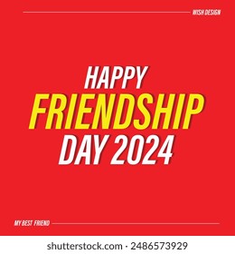  Happy Friendship Day Vector Typographic Design