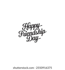 Happy Friendship Day vector typographic design