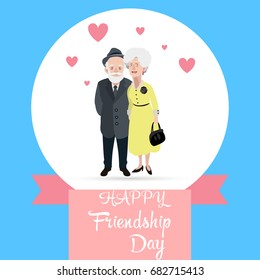 Happy Friendship day vector typographic colorful design. Inspirational quotes. Usable as greeting cards, posters. Best friends forever.