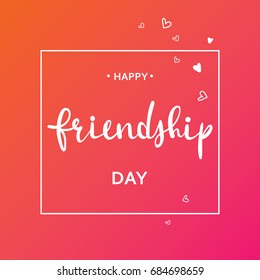 Happy Friendship day vector typographic design.