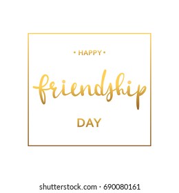 Happy Friendship day vector typographic design.