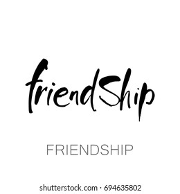 Happy Friendship day vector typographic design. 