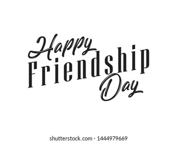 Happy Friendship day vector typography background for photo overlay or heading, title for compliment card -- birthday, office party, posters, flyers, greeting cards, arts and craft, Wallpaper etc.