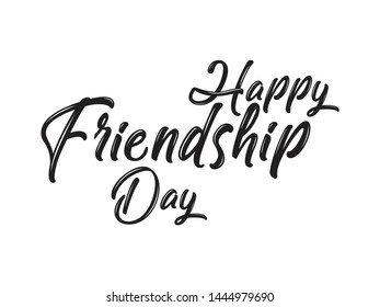 Happy Friendship day vector typography background for photo overlay or heading, title for compliment card -- birthday, office party, posters, flyers, greeting cards, arts and craft, Wallpaper etc.