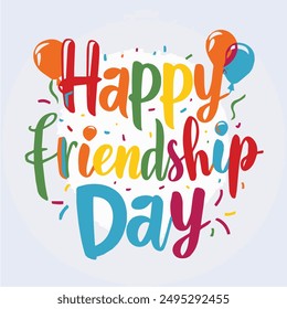 Feliz día de la amistad Vector tipografía diseño
