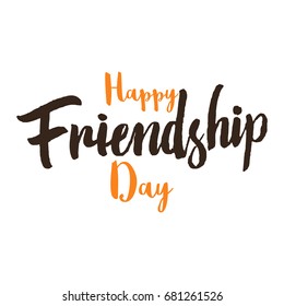 Happy Friendship day vector typography