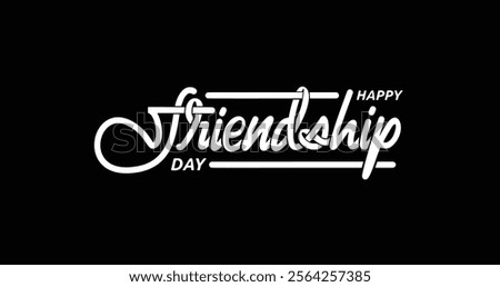 Happy Friendship Day vector typography design. Handwritten calligraphy design. Inspirational quotes about friendship. Suitable for Greeting cards, posters, t-shirt prints, and happy friendship day