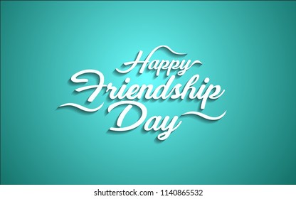 Happy friendship day.Creative  color happy friendship day text design element. vector illustration