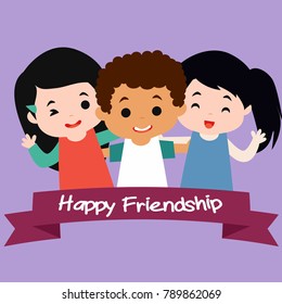 Happy Friendship Illustration