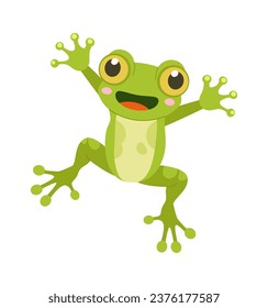 Happy Frog Animal Vector Illustration