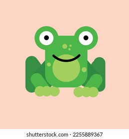happy frog with big eyes