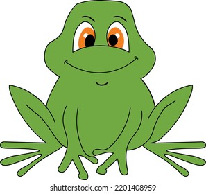 Happy frog with big smile illustration vector file