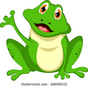 happy frog cartoon