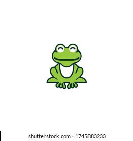 Happy frog cartoon vector art and illustration, Cutesy Illustration of a Tree Frog Flashing a Wide Smile, frog mascot