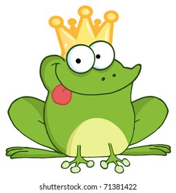 Happy Frog Prince Cartoon Character