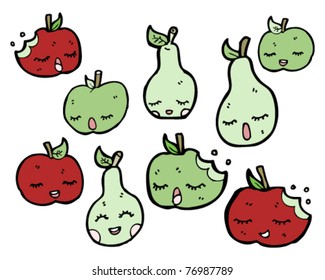 happy fruit cartoon