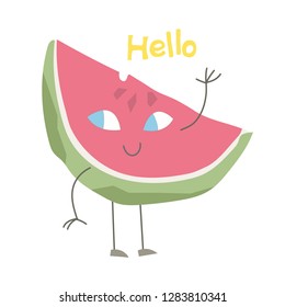 Happy fruit watermelon hello