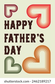 Happy Fthar's Day geeting card. Typography design.