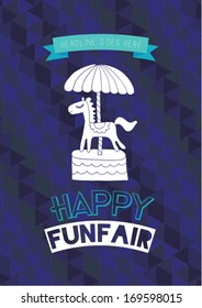 happy fun fair poster template vector/illustration / background/ greeting card