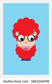 happy fun vector art joy red icon back kid boy computer illustration design 