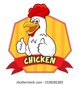 Vector Illustration Chicken Mascot Fast Food Stock Vector (Royalty Free ...