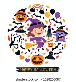 Happy Funny Child Celebrating Halloween
