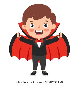 Happy Funny Child Celebrating Halloween