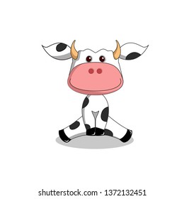 happy and funny cow