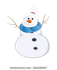 Happy Funny Snowman
