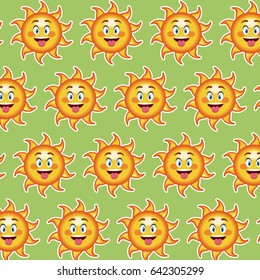 happy funny sun tongue out, wallpaper pattern cartoon image