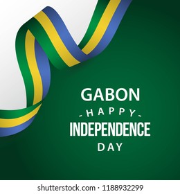 Happy Gabon Independence Day Vector Template Design Illustration
