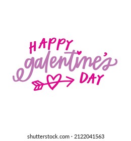 Happy Galentine's Day hand lettering