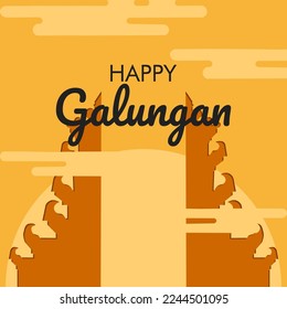 happy galungan design social media post