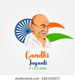 
Feliz Gandhi Jayanti y 2 de octubre Vector de celebración, ilustración, diseño creativo dibujado a mano, fondo, cartel, afiche