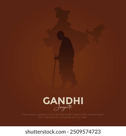 Happy gandhi jayanti 2nd October. indian Freedom Fighter Mahatma Gandhi he is known as Bapu. abstract vector illustration design.