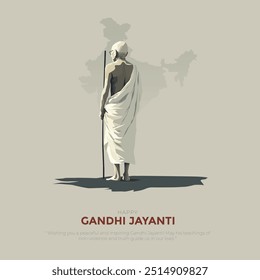 Happy gandhi jayanti 2nd October. indian Freedom Fighter Mahatma Gandhi Bapu. abstract vector illustration design.