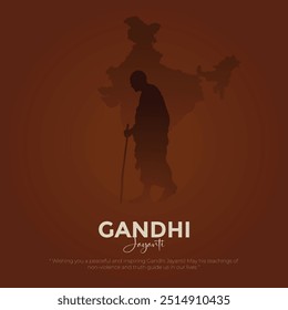 Happy gandhi jayanti 2nd October. indian Freedom Fighter Mahatma Gandhi he is known as Bapu. abstract vector illustration design.