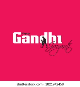 Happy Gandhi Jayanti Banner | Illustration