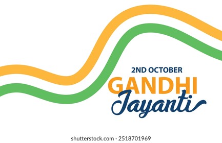 Happy Gandhi Jayanti  Banner .Mohandas Karam Chandra Gandhi Birthday. Vector Illustration.  eps 10