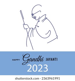 Happy Gandhi Jayanti Contemporary Greeting