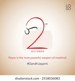 Happy Gandhi Jayanti! A creative social media poster for Gandhi Jayanti, Gandhi Jayanti Template