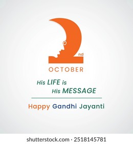 Glücklich Gandhi Jayanti kreative Wünsche Gandhi Jayanti Typografie 
Gandhi Jayanti Text Mahatma Gandhi Vektor 2. Oktober 