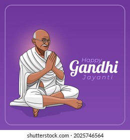 Happy Gandhi Jayanti Greetings Card